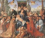 Albrecht Durer The Feast of the rose Garlands the virgen,the Infant Christ and St.Dominic distribut rose garlands oil painting